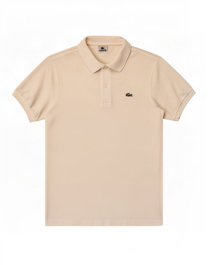 Męska koszulka polo Lacoste, rozmiar 4, średnia, biała, bawełniana