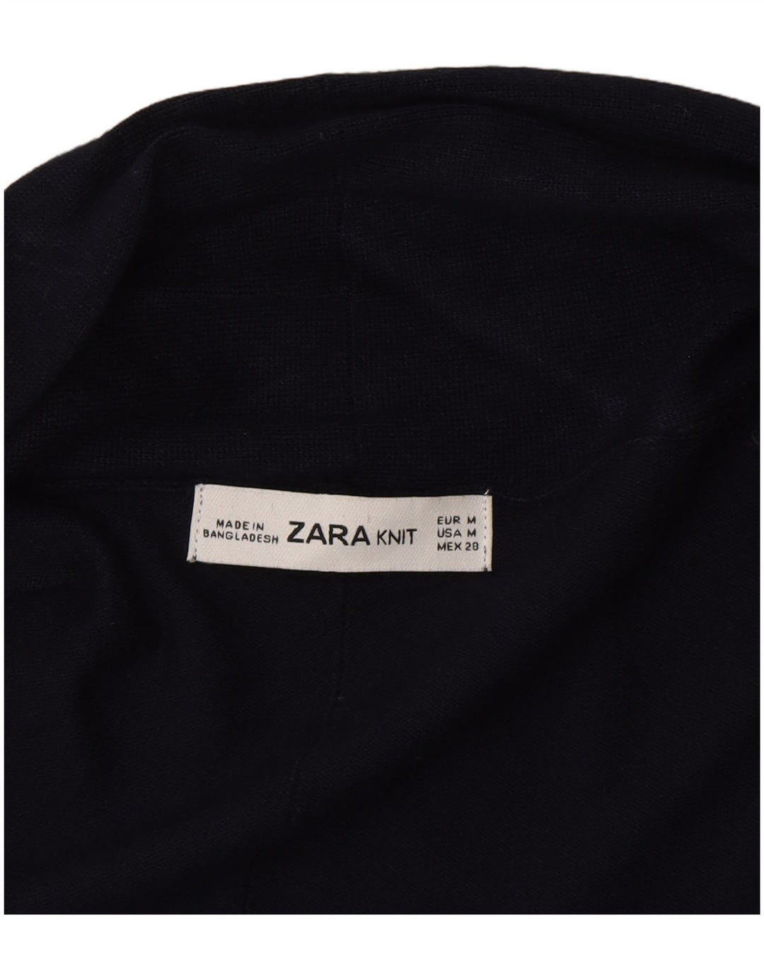Sweter damski Zara z otwartym kardiganem UK 12, średni granatowy