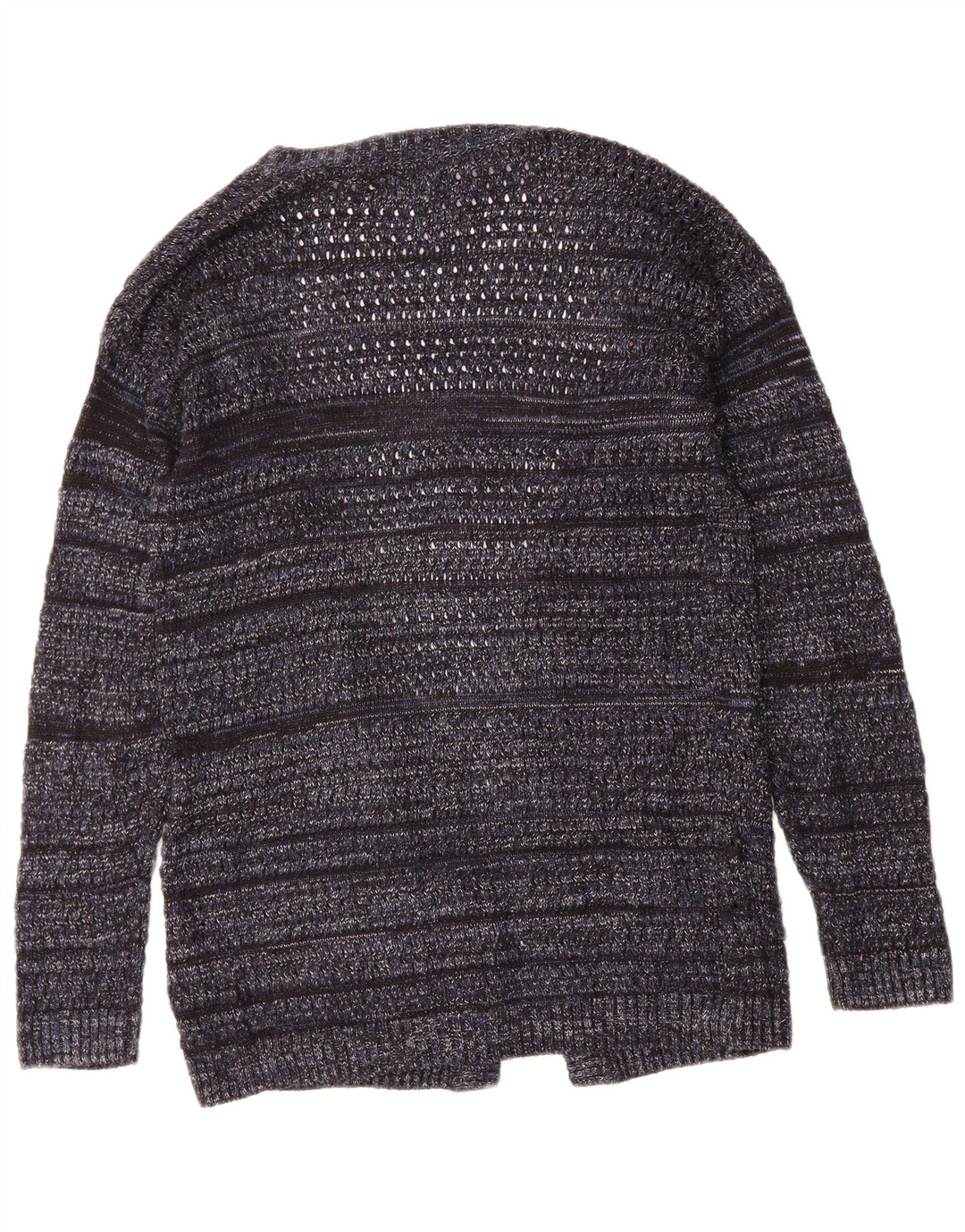 ZARA Mens Cardigan Sweater Small Navy Blue Flecked