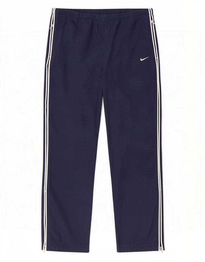 Damskie spodnie dresowe Nike UK 14/16, duże granatowe, poliestrowe