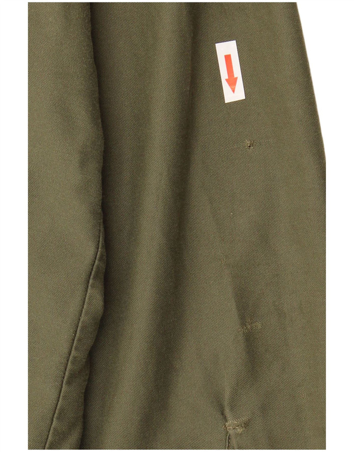 Vintage męska koszula wojskowa, duża, khaki, poliester