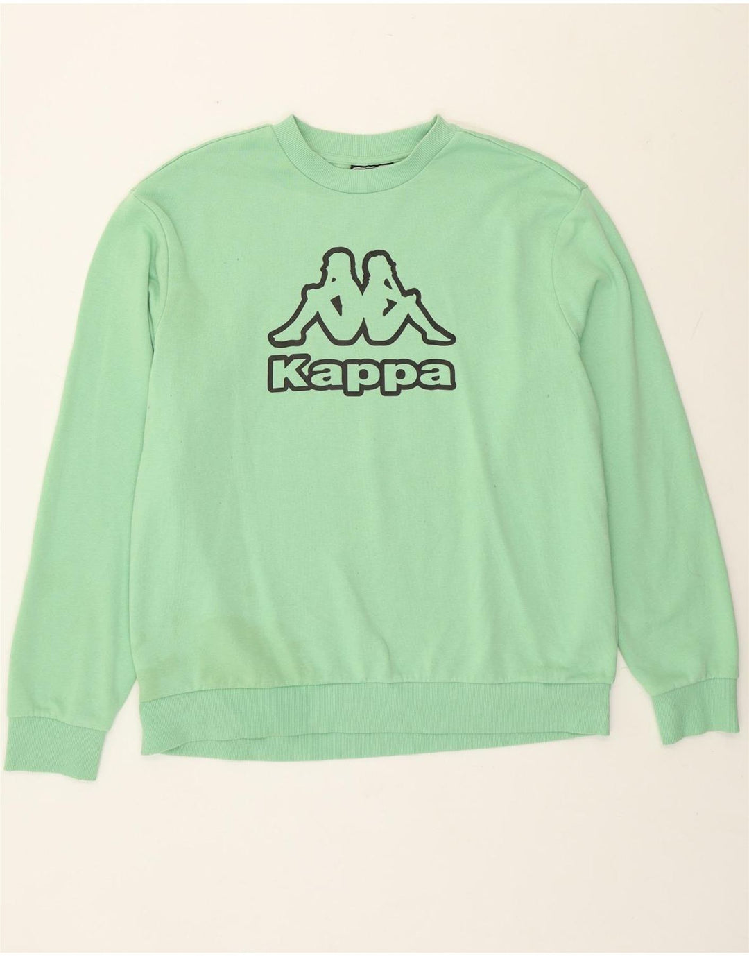 Męska bluza z grafiką Kappa, 2XL, zielona bawełna
