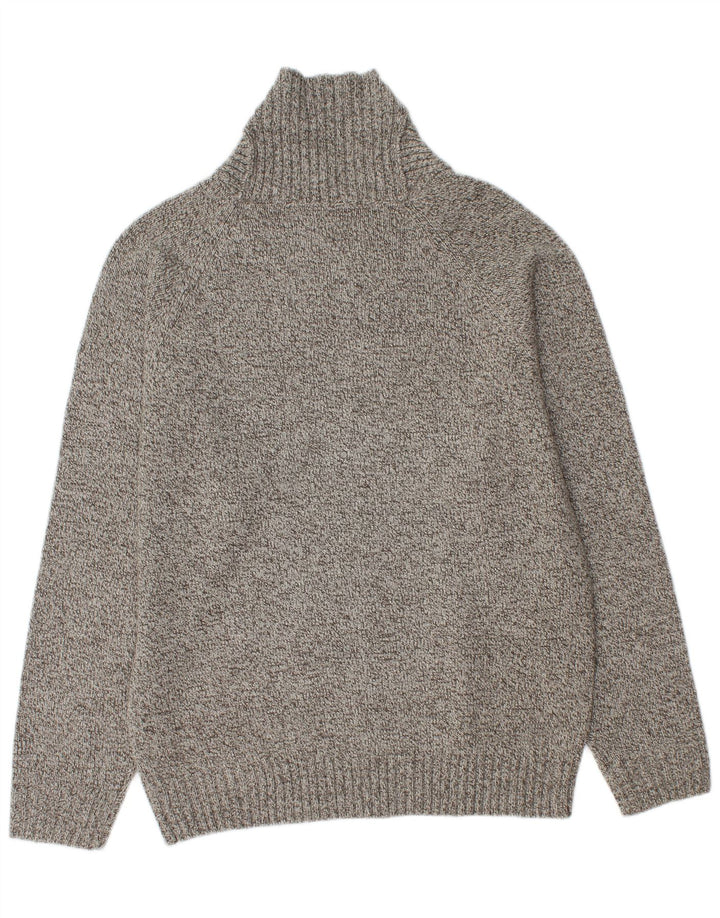 Marks & Spencer Męski sweter z szalowym dekoltem, średnioszary, nakrapiany
