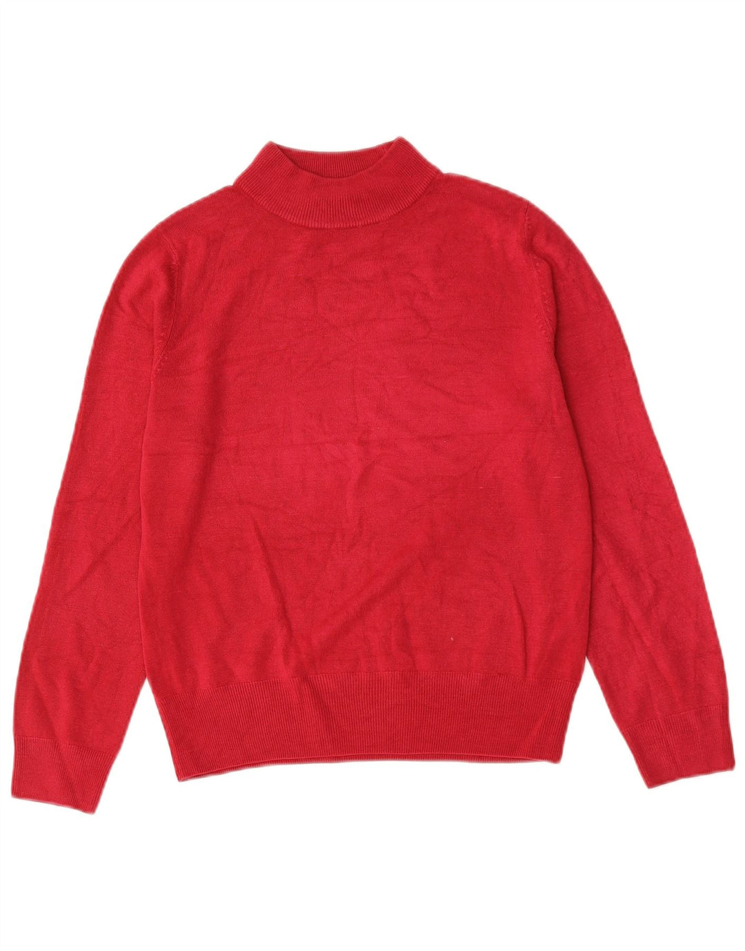 Marks & Spencer Damski sweter z golfem UK 12, średni czerwony akryl