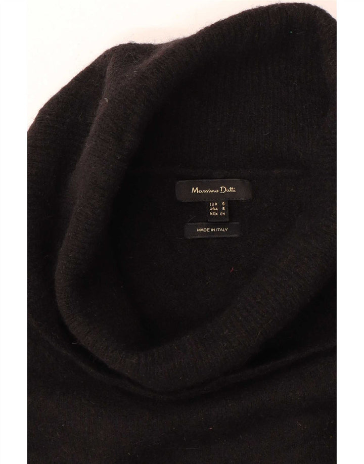 Damski sweter oversize Massimo Dutti z okrągłym dekoltem UK 10 Small Black