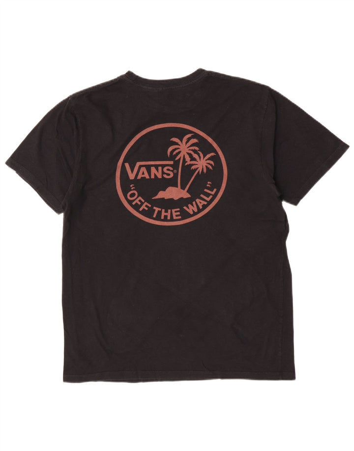 Męski T-shirt z grafiką Vans, średni czarny, bawełniany