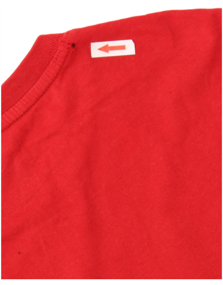 Męski T-shirt z grafiką Superdry, mały, czerwony, bawełniany