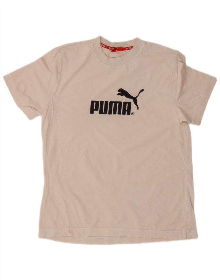 Męska koszulka z grafiką Puma, duża, biała, bawełniana