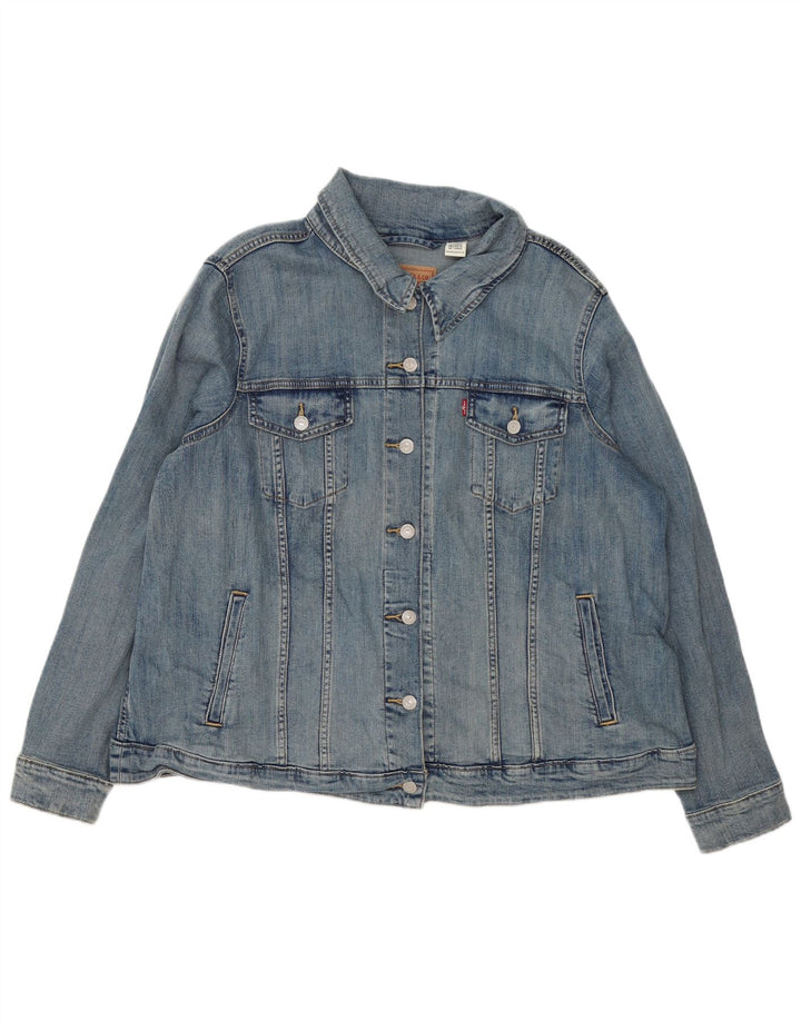 Damska kurtka dżinsowa Levi's UK 22 3XL Niebieska bawełniana klasyczna