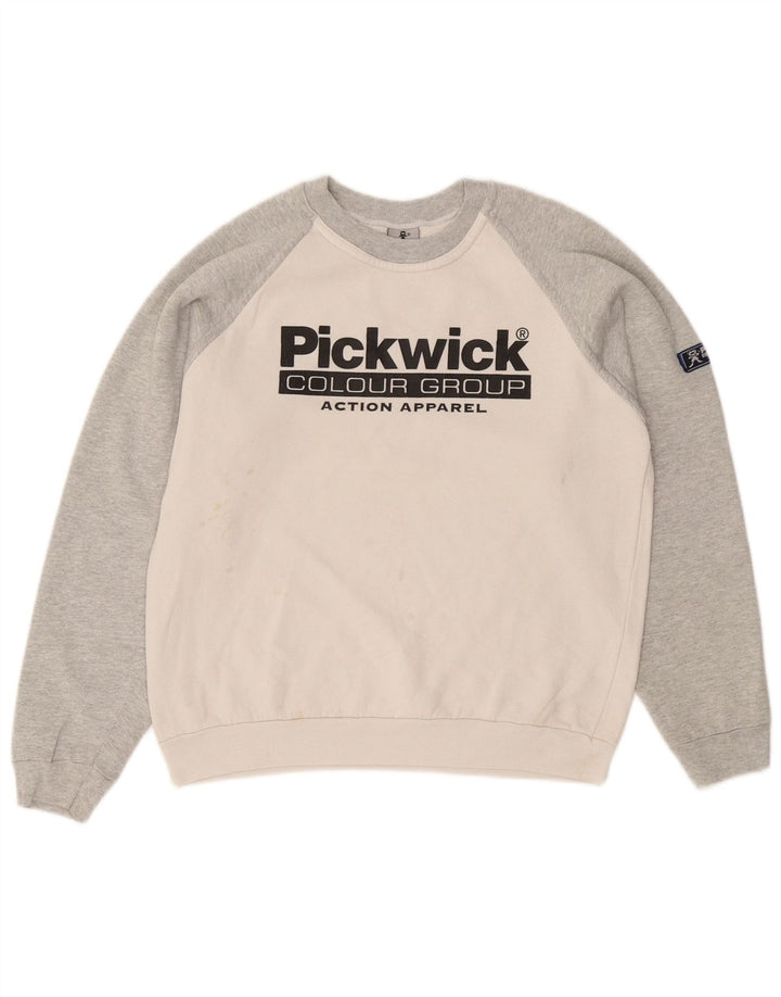 Damska bluza z grafiką PICKWICK UK 14 w kolorze średniej bieli