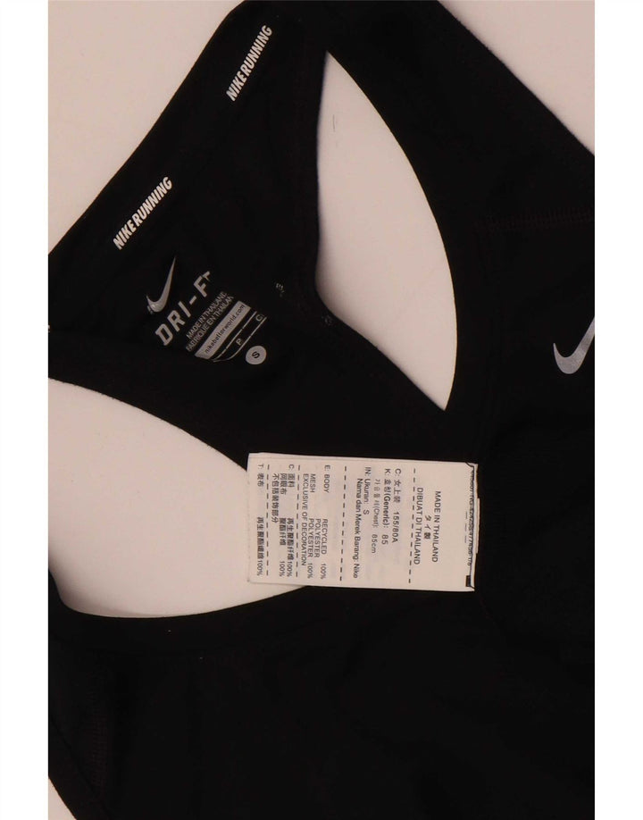 Damska kamizelka Nike Dri Fit Top UK 8, mała, czarna, poliester
