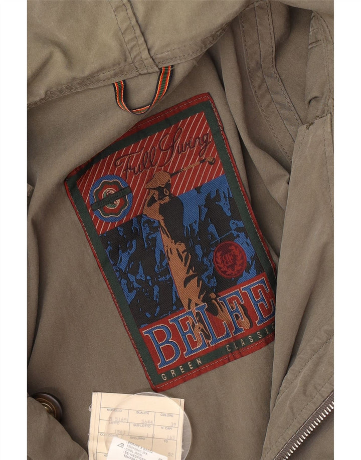 Męska kurtka parka z kapturem Belfe IT 52 XL, bawełna khaki