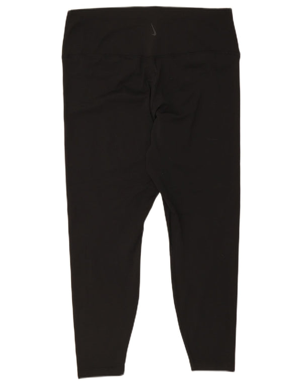 Damskie legginsy Nike Dri Fit UK 18 XL, czarny poliester