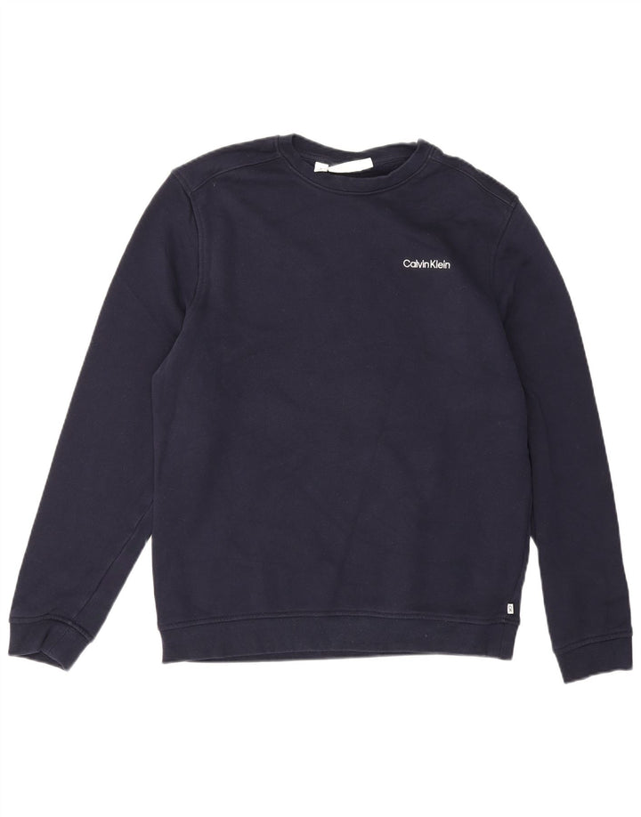 Męska bluza golfowa Calvin Klein, średnia, granatowa, bawełniana