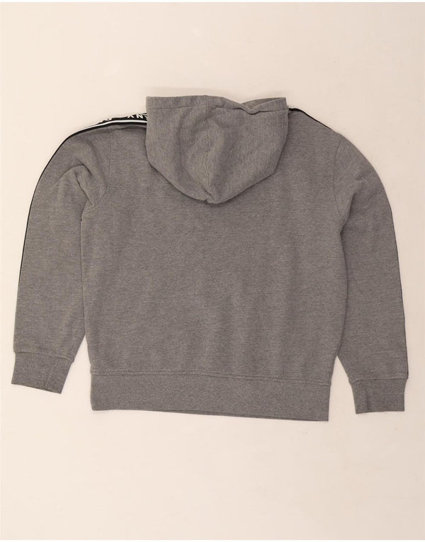 Damska bluza z kapturem Dkny z grafiką UK 14, bawełna w kolorze średniej szarości