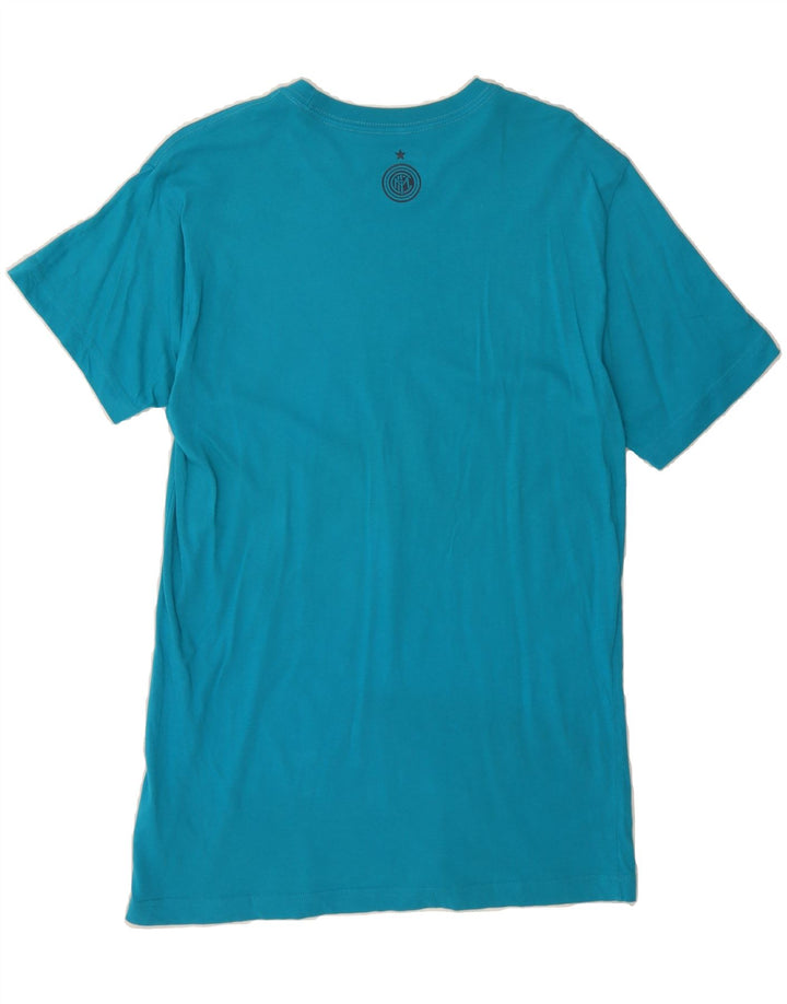 NIKE Mens Standard Fit Graphic T-Shirt Top Medium Blue Cotton Vintage Nike and Second-Hand Nike from Messina Hembry 