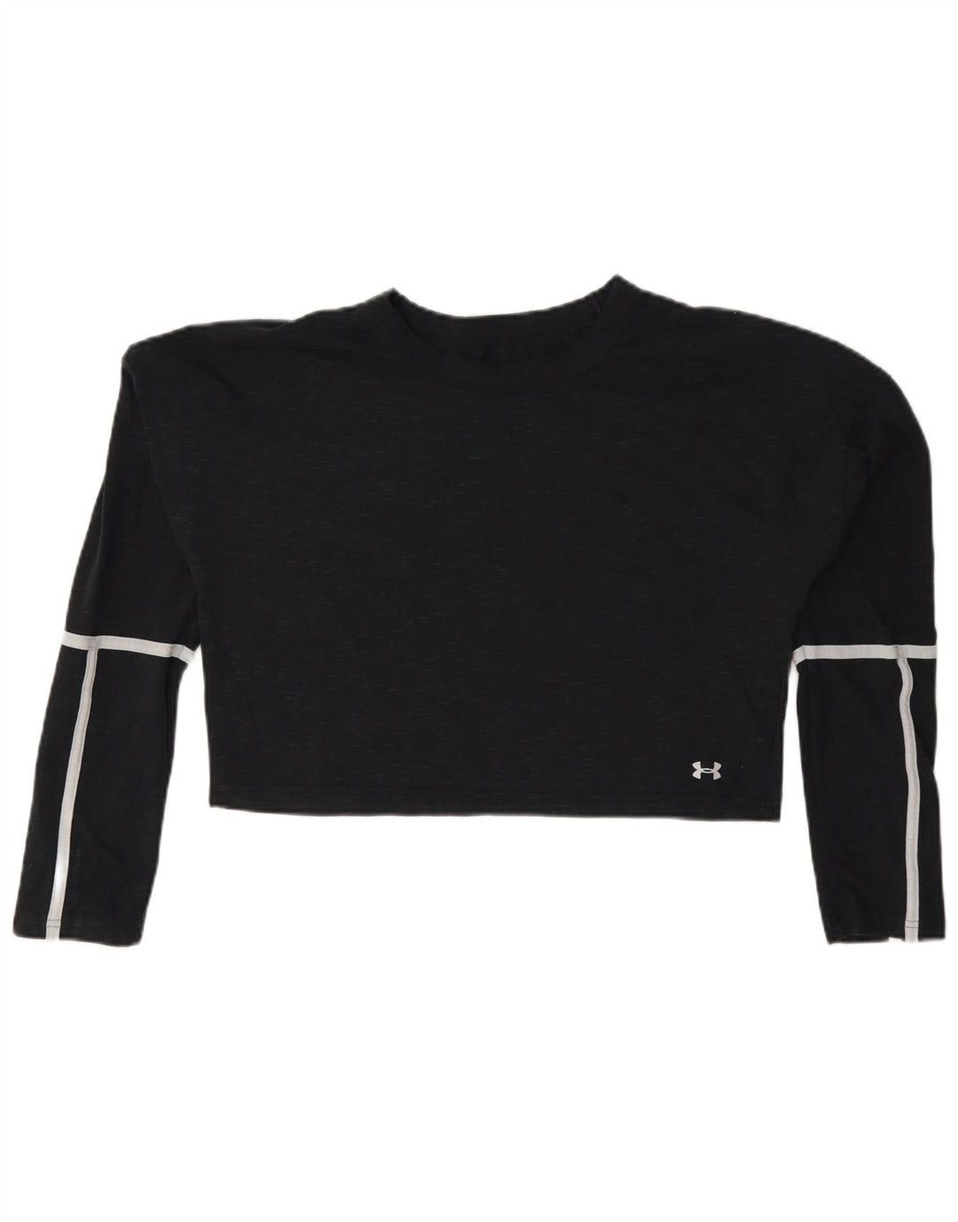 Damski krótki top Under Armour z długim rękawem, UK 14, średni czarny, bawełniany