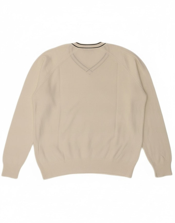 Męski sweter Zara z dekoltem w kształcie litery V, XL, biały