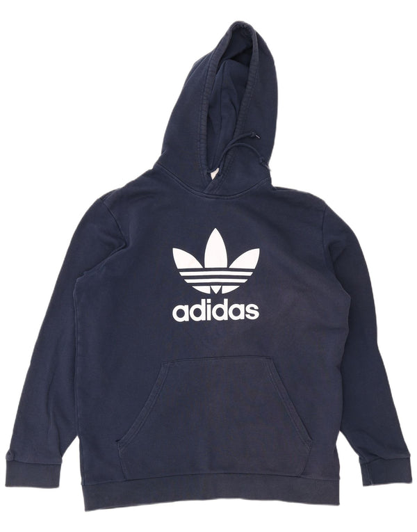 Męska bluza z kapturem Adidas Graphic XL granatowa, bawełniana