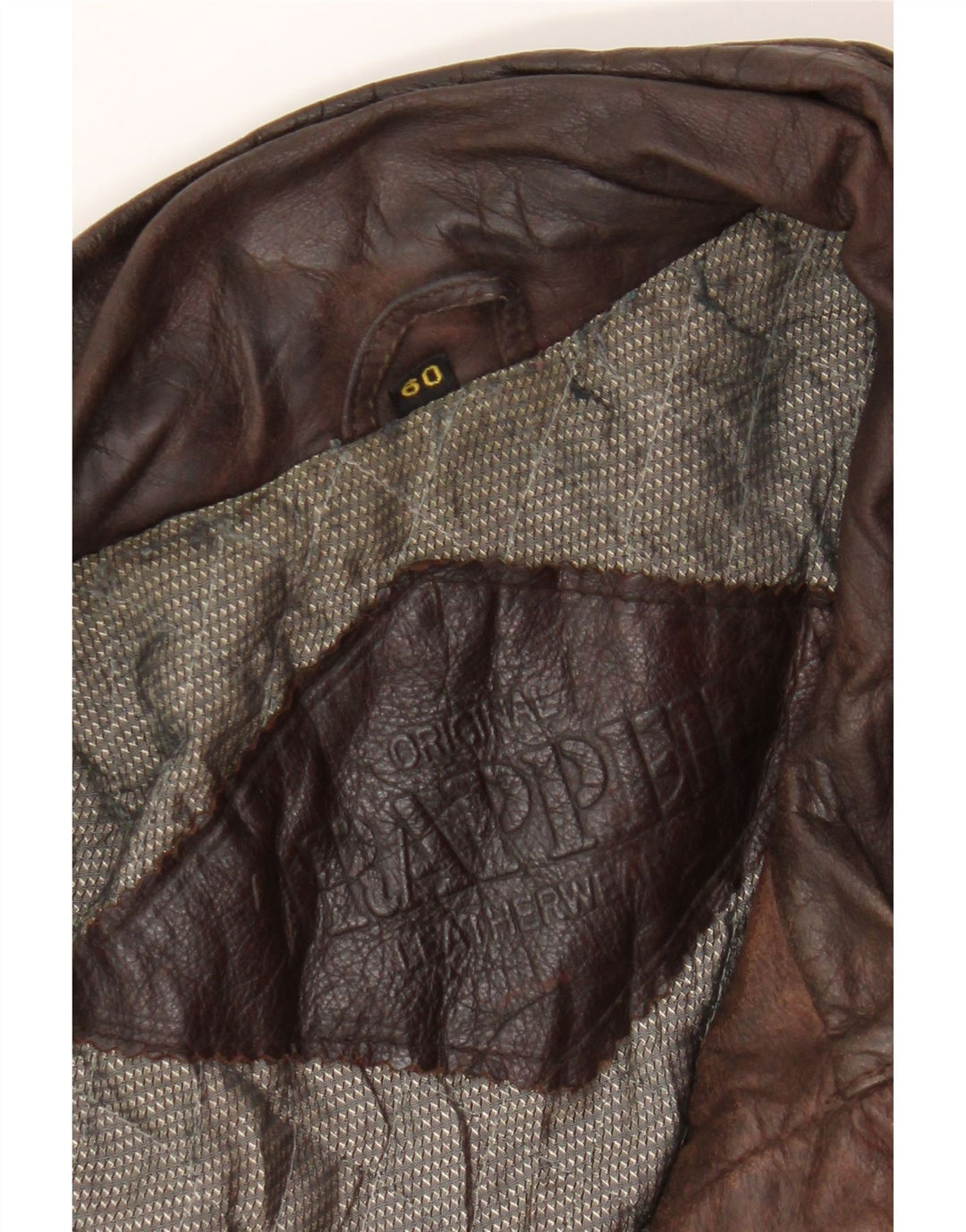 Męska kurtka skórzana Trapper UK 42 XL Brązowa skóra