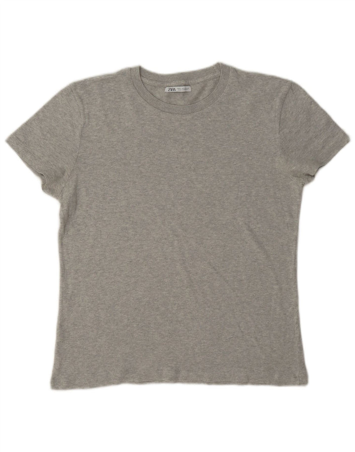 Męski T-shirt Zara, mały, szary