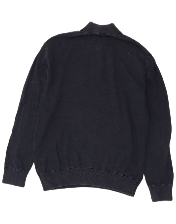 Jack Wills Męski sweter z zamkiem błyskawicznym XL, granatowy, bawełniany