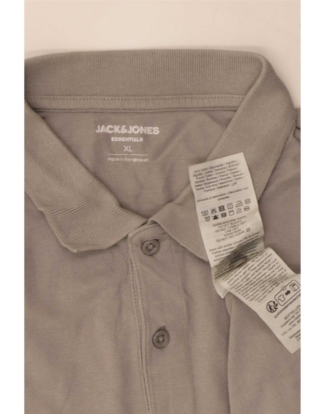 Męska koszulka polo Jack & Jones XL, szara, bawełniana
