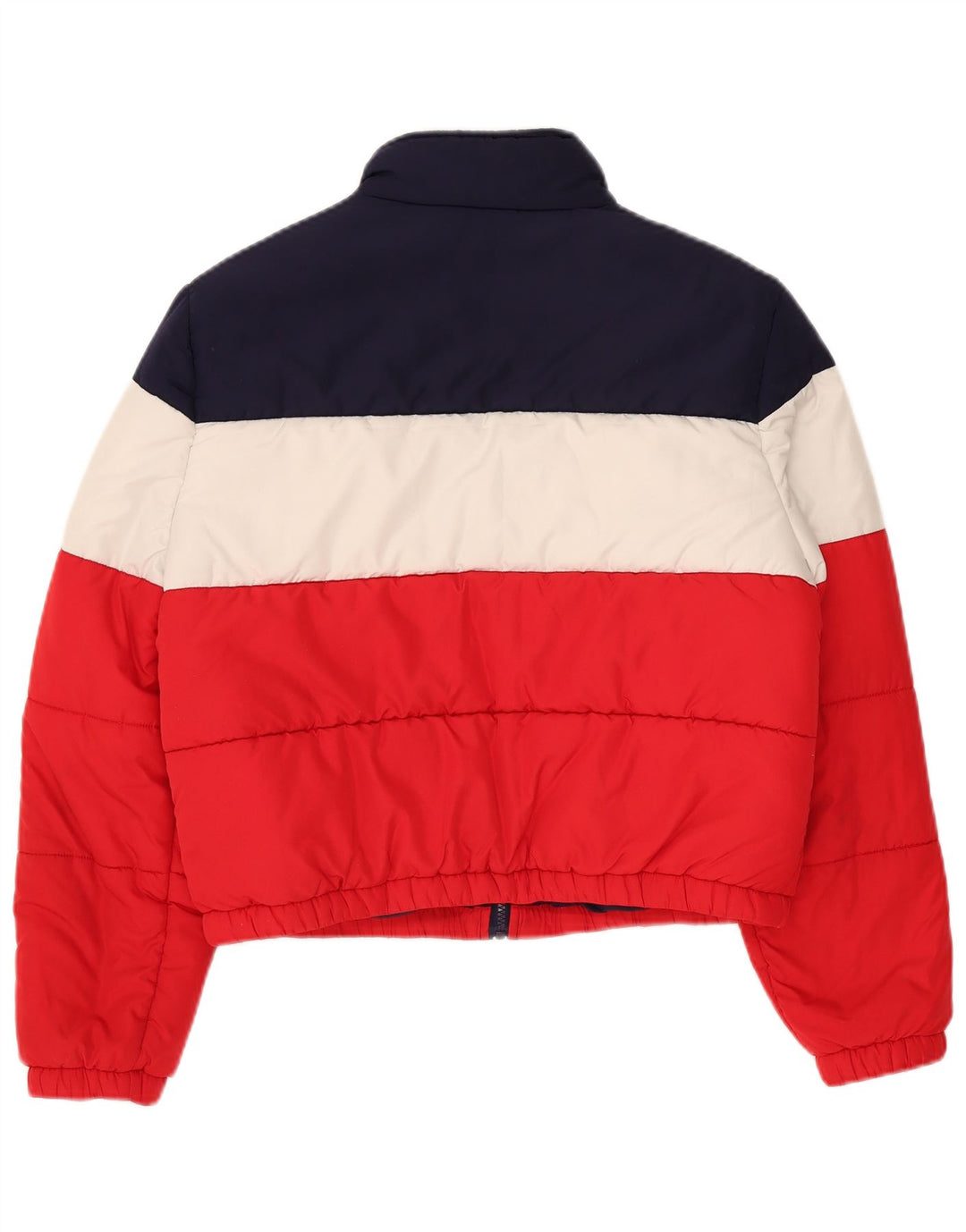 Damska kurtka Fila Crop Padded Jacket UK 16, duża, wielobarwna, z blokami kolorów