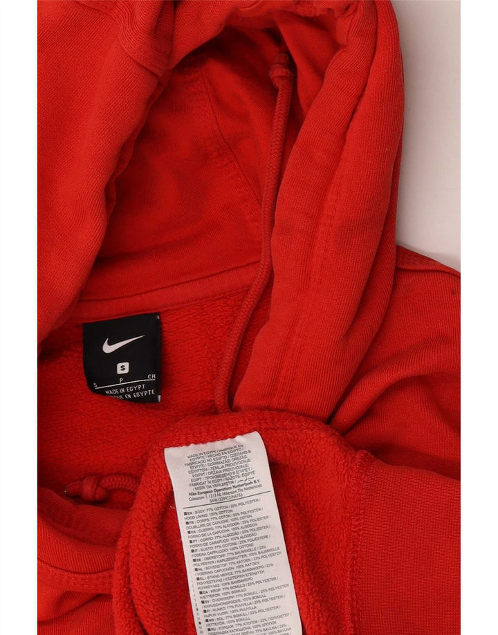 Męski sweter z kapturem Nike, mały, czerwony, bawełniany