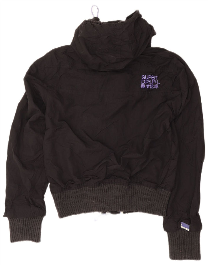 Damska kurtka wiatrówka z kapturem Superdry The Windbomber UK 12, średnia szarość