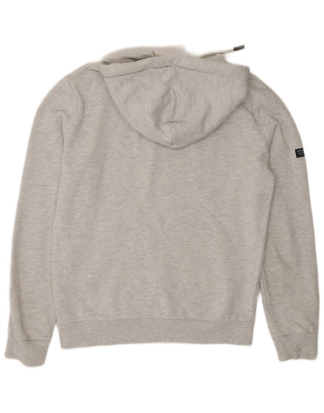 Męski sweter z kapturem Superdry z grafiką, średnioszary, bawełniany