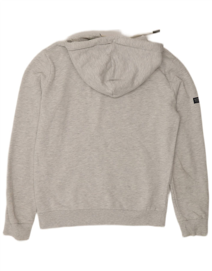 Męski sweter z kapturem Superdry z grafiką, średnioszary, bawełniany