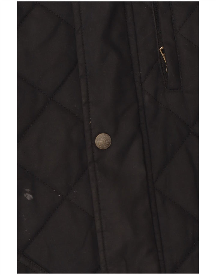 Męska pikowana kamizelka Fat Face UK 42 XL, czarna, poliester