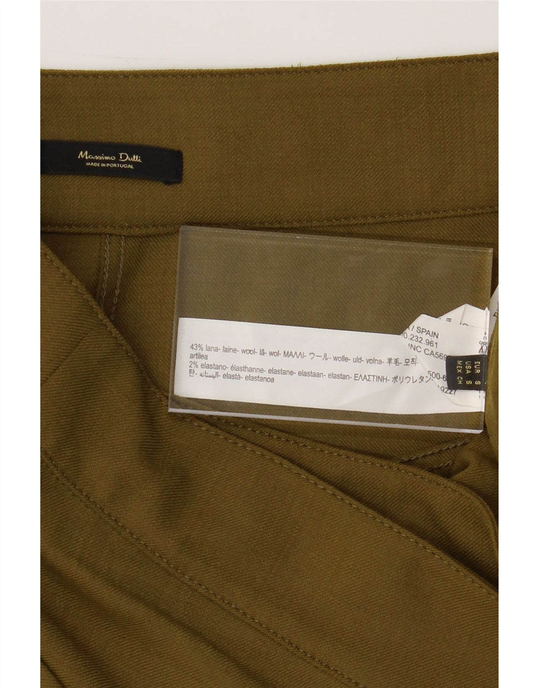 MASSIMO DUTTI Womens Wrap Skirt Small W30  Khaki Wool Vintage Massimo Dutti and Second-Hand Massimo Dutti from Messina Hembry 