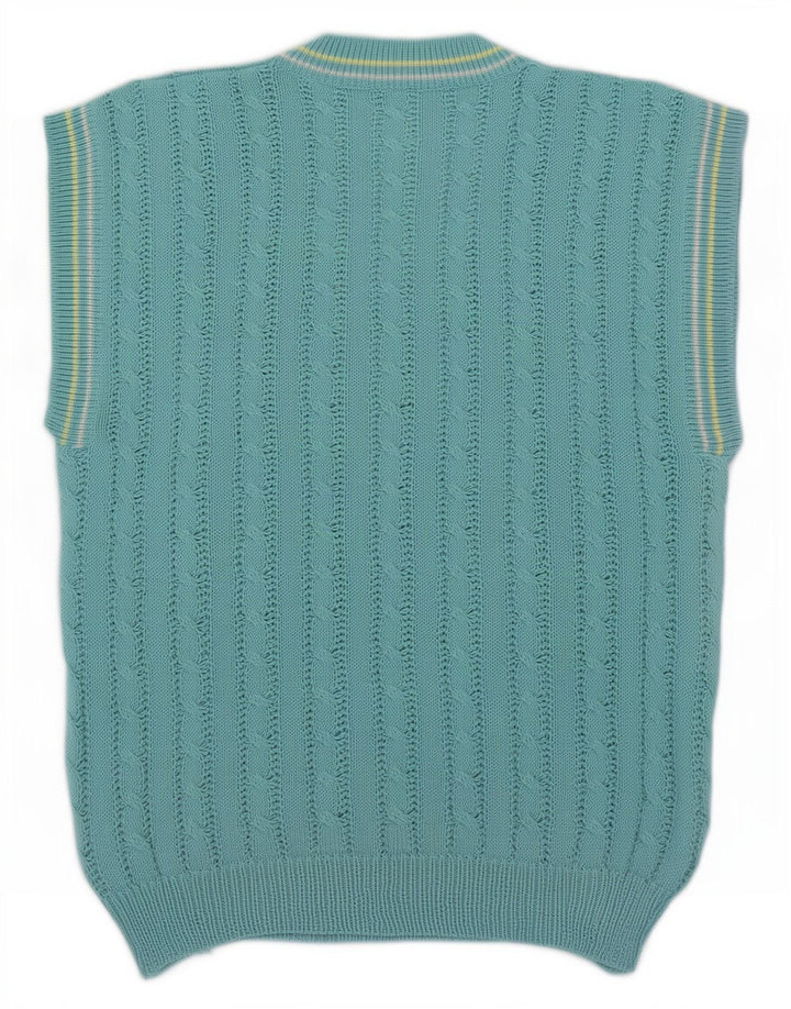 Tank top męski w stylu vintage IT 52, duży, niebieski, poliakryl