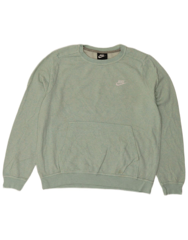 Damska bluza dresowa NIKE UK 14, średnia niebieska, bawełniana