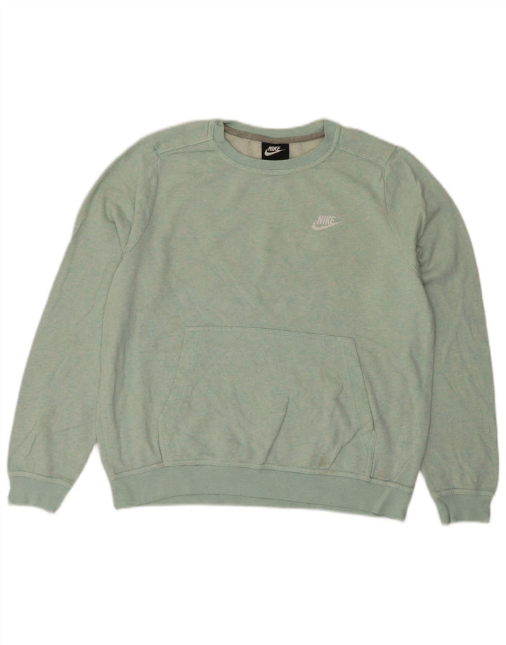 Damska bluza dresowa NIKE UK 14, średnia niebieska, bawełniana