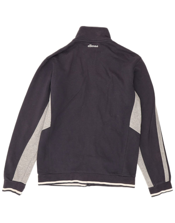 Męska kurtka dresowa Ellesse z grafiką XL, granatowa, bawełniana w bloki kolorów