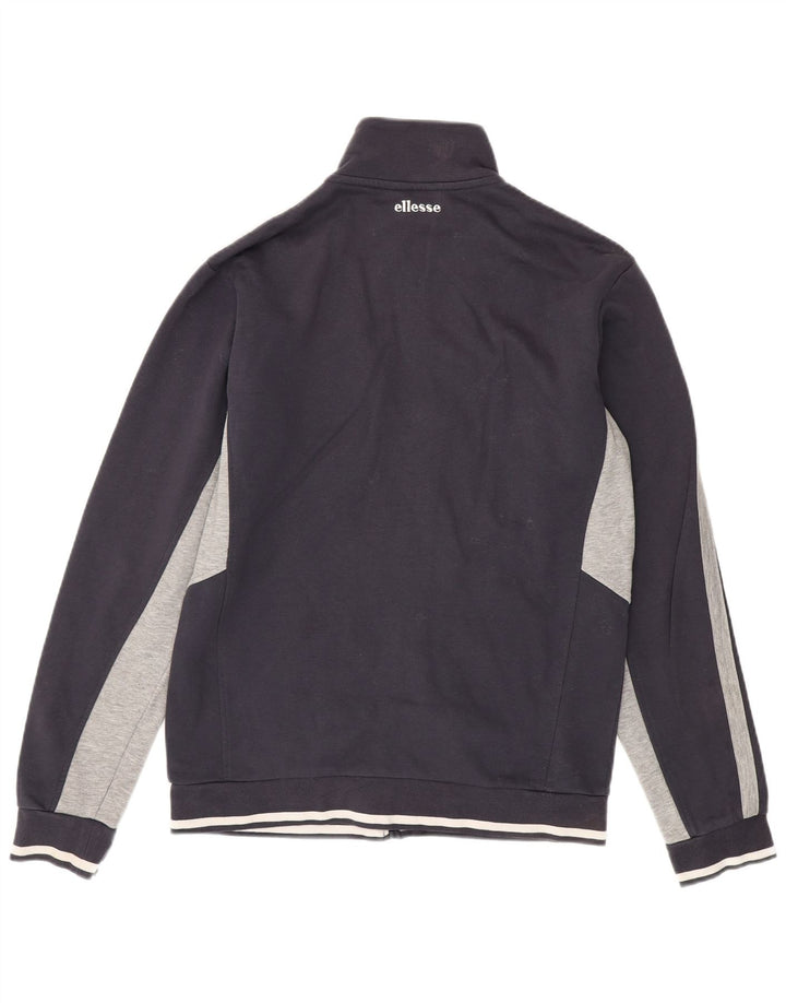 Męska kurtka dresowa Ellesse z grafiką XL, granatowa, bawełniana w bloki kolorów