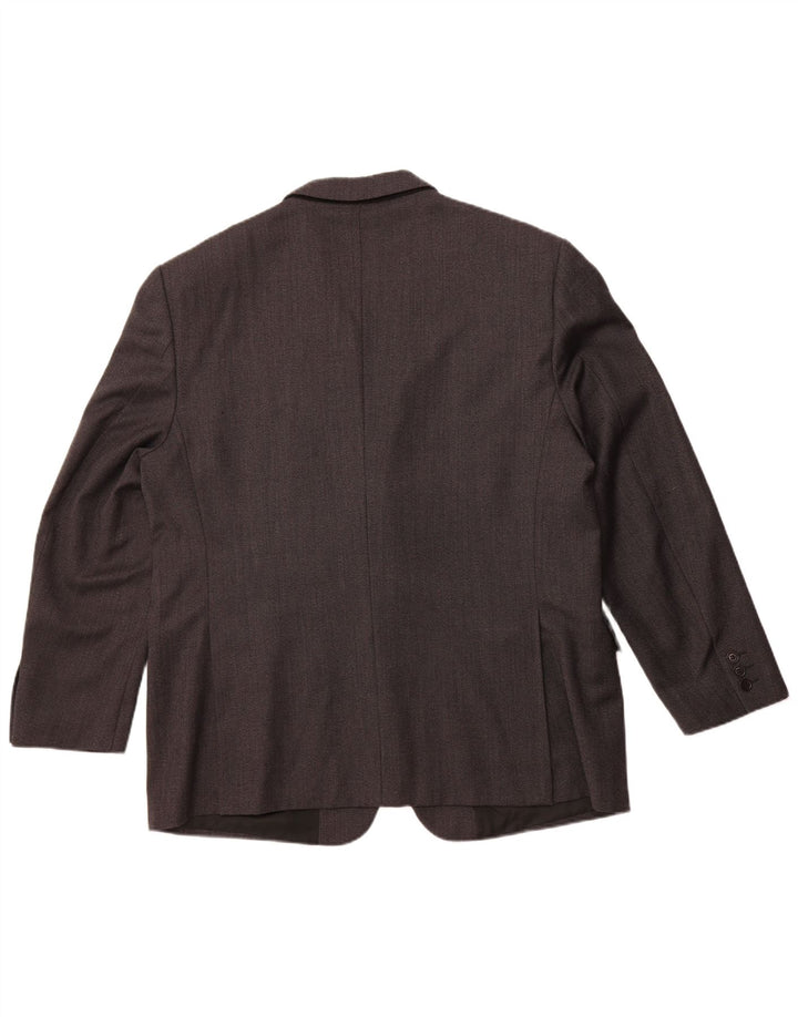 BIAGIOTTI Męska marynarka zapinana na 3 guziki UK 40, duża, szara wełna merynosów