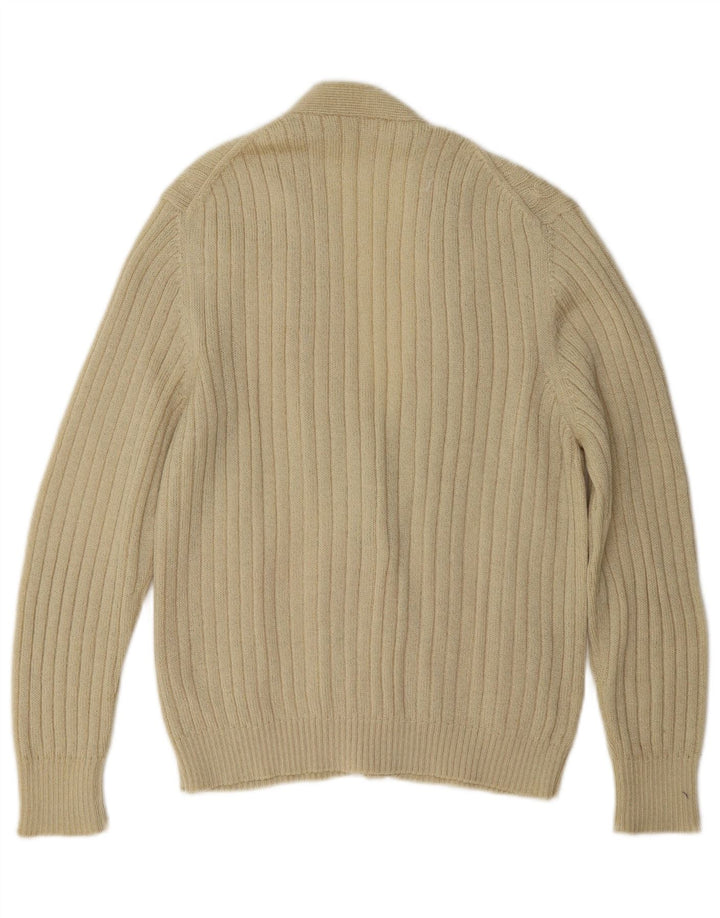 Sweter damski w stylu vintage, UK 16, duży, beżowy