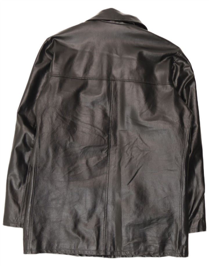 Vintage męska kurtka skórzana IT 52 XL czarna skóra