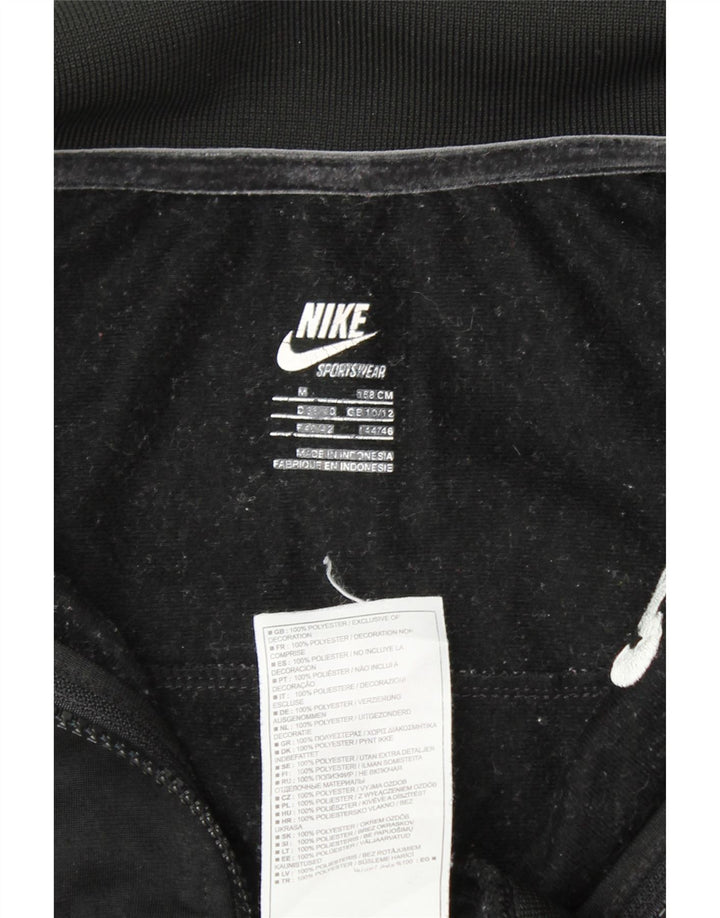 NIKE Womens Tracksuit Top Jacket UK 10/12 Medium Black Polyester Vintage Nike and Second-Hand Nike from Messina Hembry 