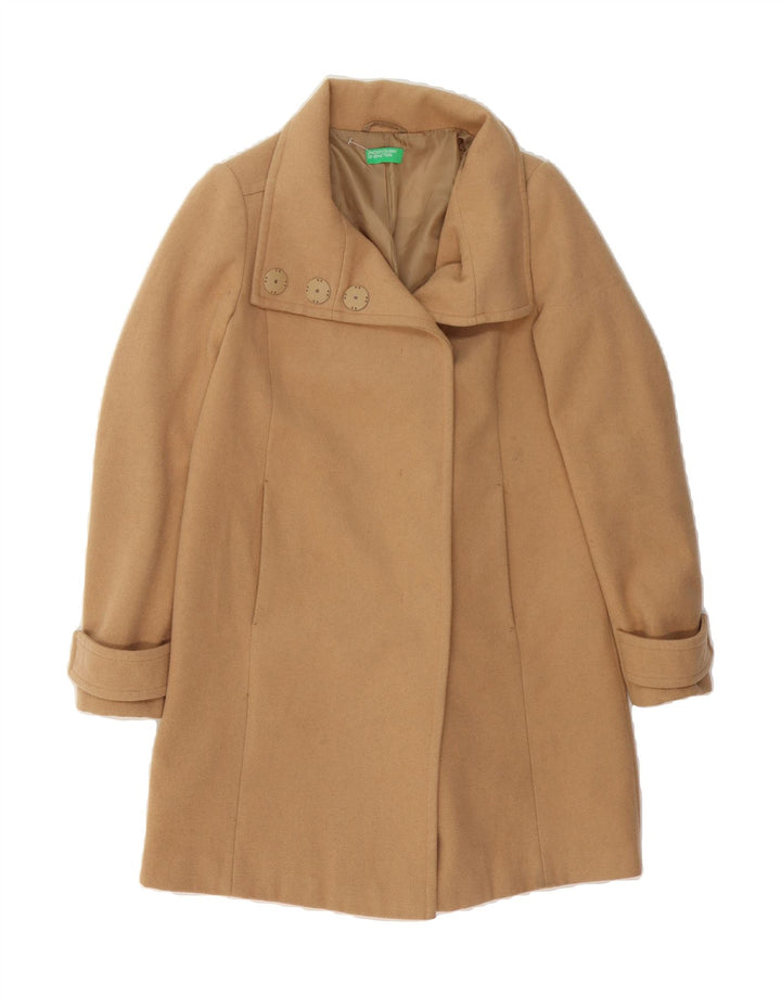 BENETTON Womens Overcoat UK 8 Small Brown Polyester Vintage Benetton and Second-Hand Benetton from Messina Hembry 