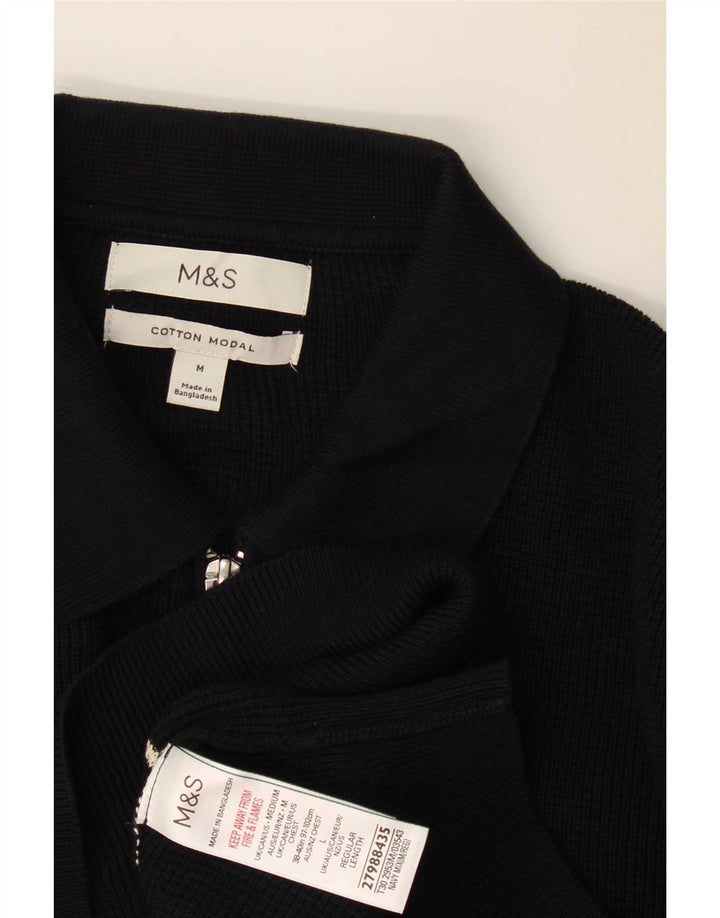 Męski sweter polo Marks & Spencer Średni granatowy w paski