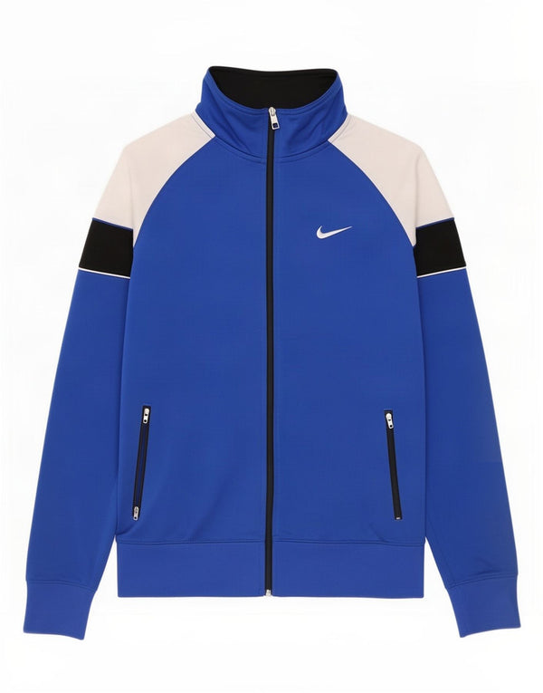 Męska kurtka dresowa Nike, średni niebieski, poliester z blokami kolorów