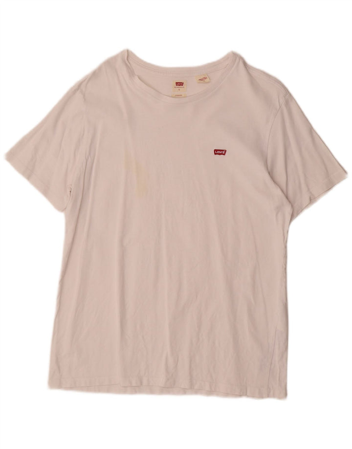 Męski standardowy T-shirt Levi's, duży, biały, bawełniany