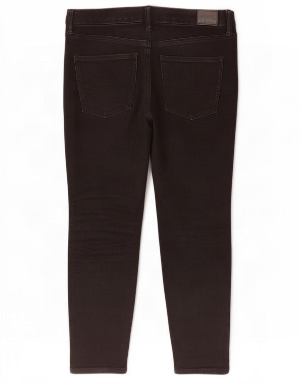 Damskie jeansy American Eagle Crop Skinny US 10 Large W32 L26 Czarna bawełna
