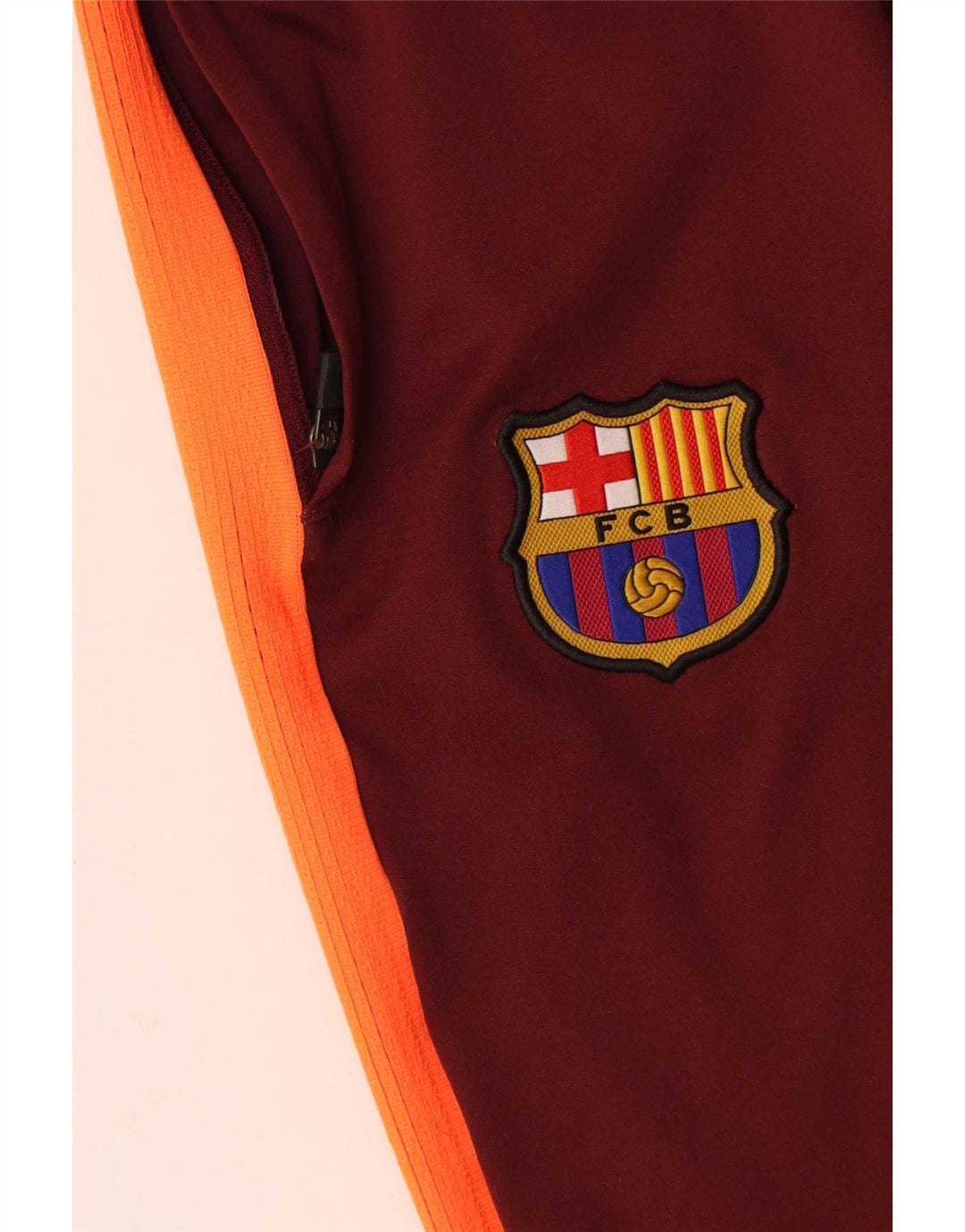 Męskie spodnie dresowe Nike Barcelona, duże, bordowe, poliestrowe bloki kolorów