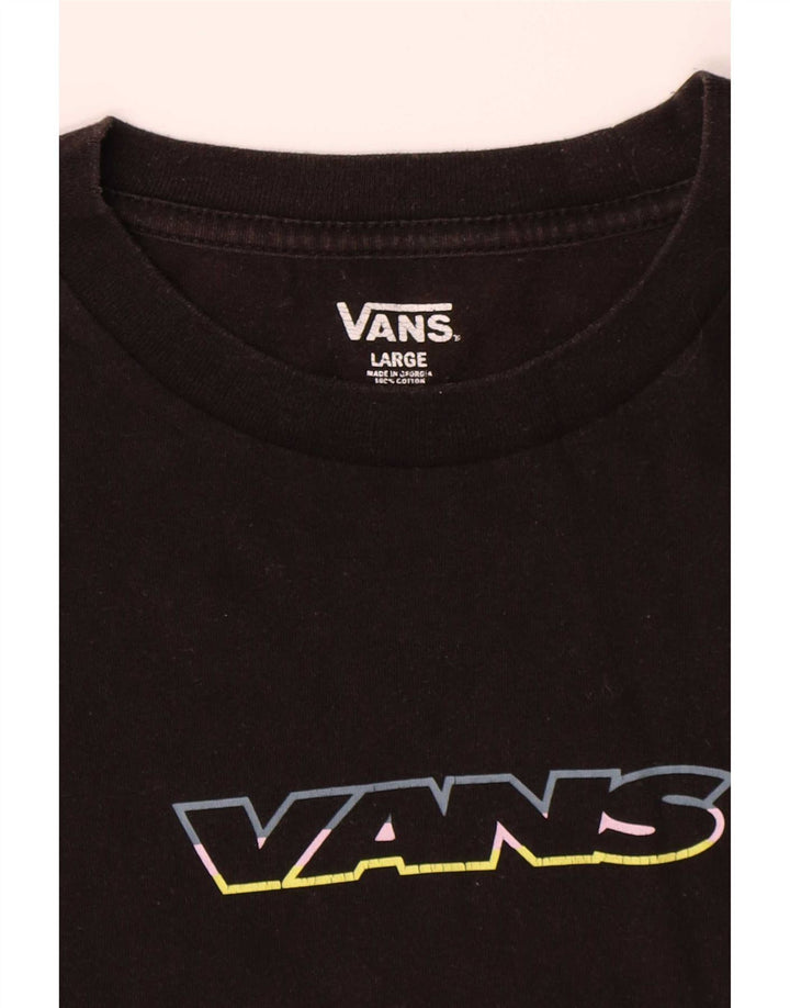 Męski T-shirt z grafiką Vans, duży, czarny, bawełniany
